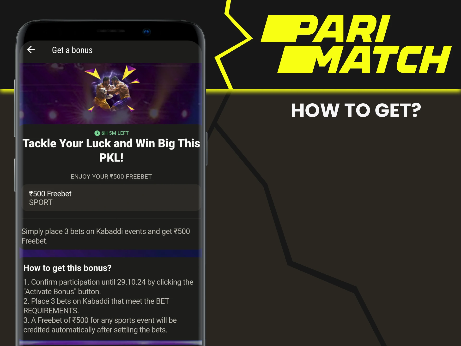 Get your bonus from Parimatch.