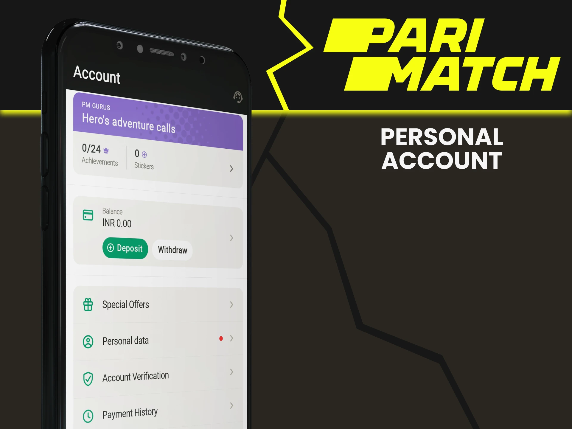 We will tell you why you need a personal account on Parimatch.