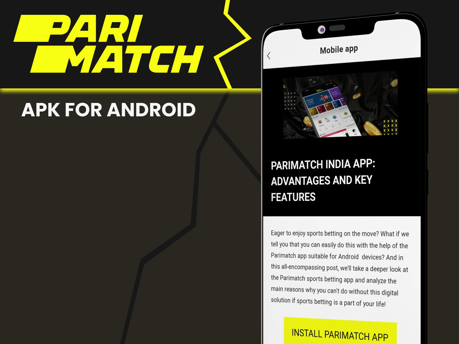 Download Parimatch for Android.