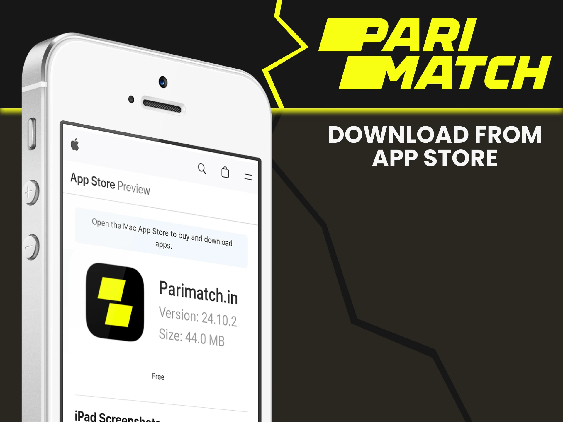 You can download Parimatch in the App Store.