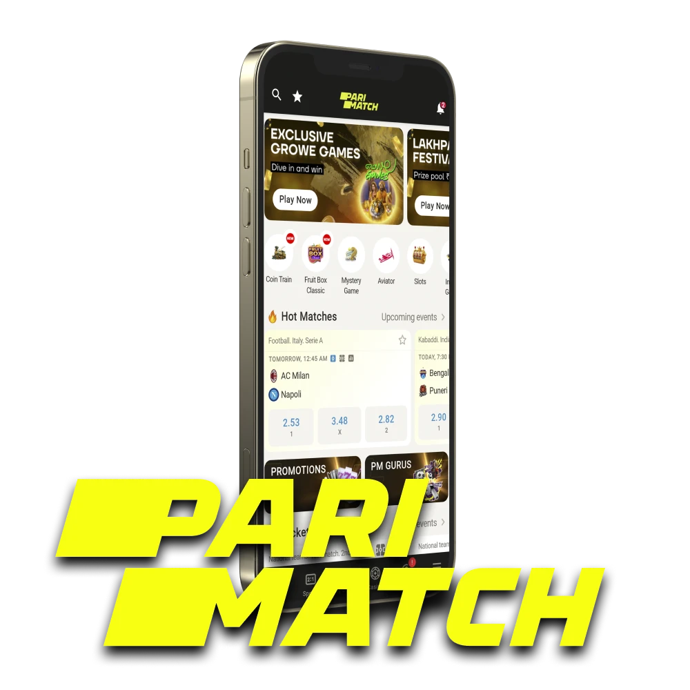 For bets and games, choose Parimatch.