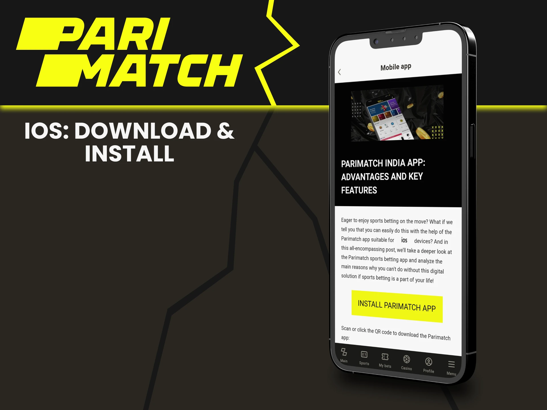 Download Parimatch for iOS.