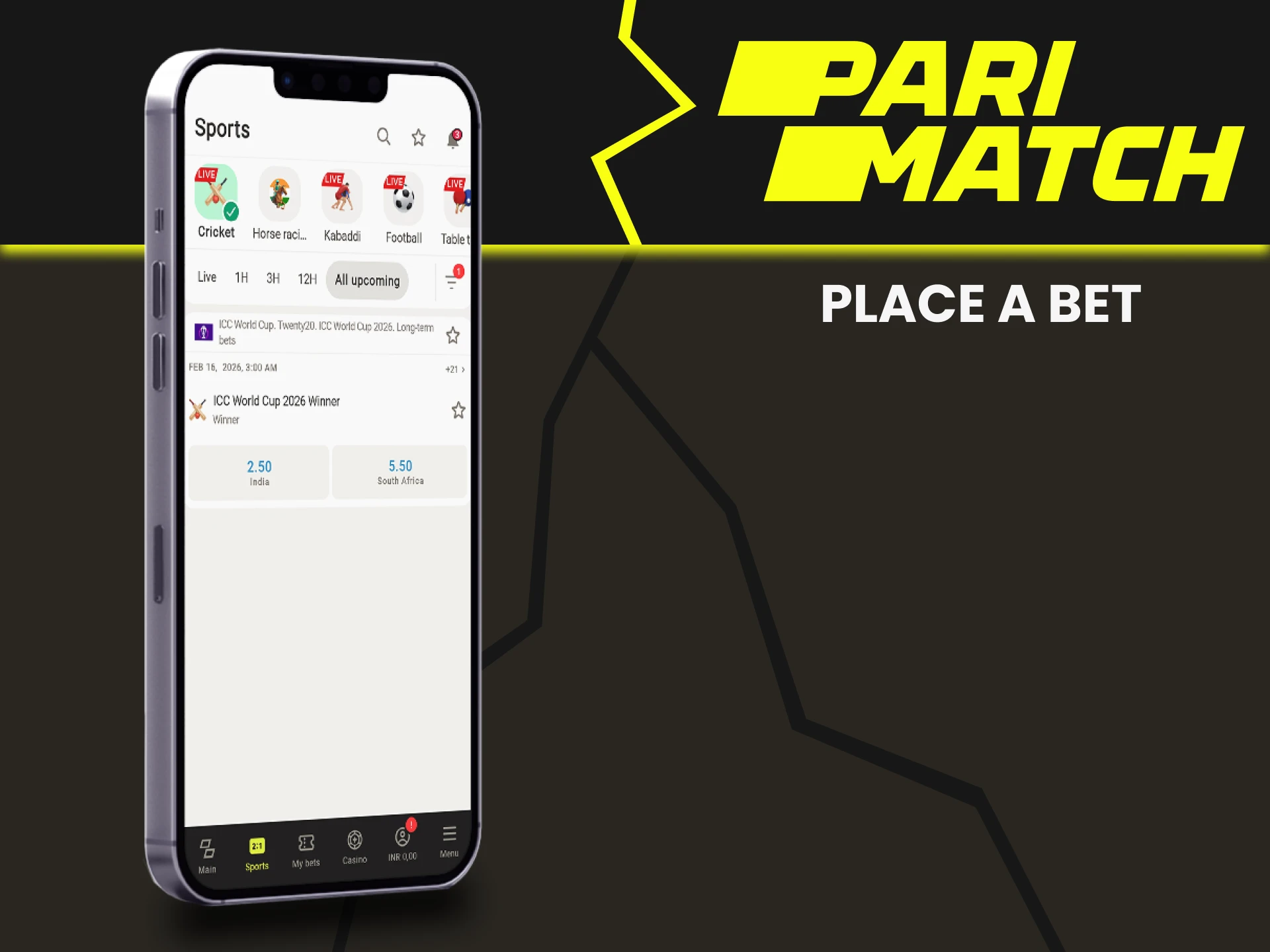 Place bets with Parimatch.