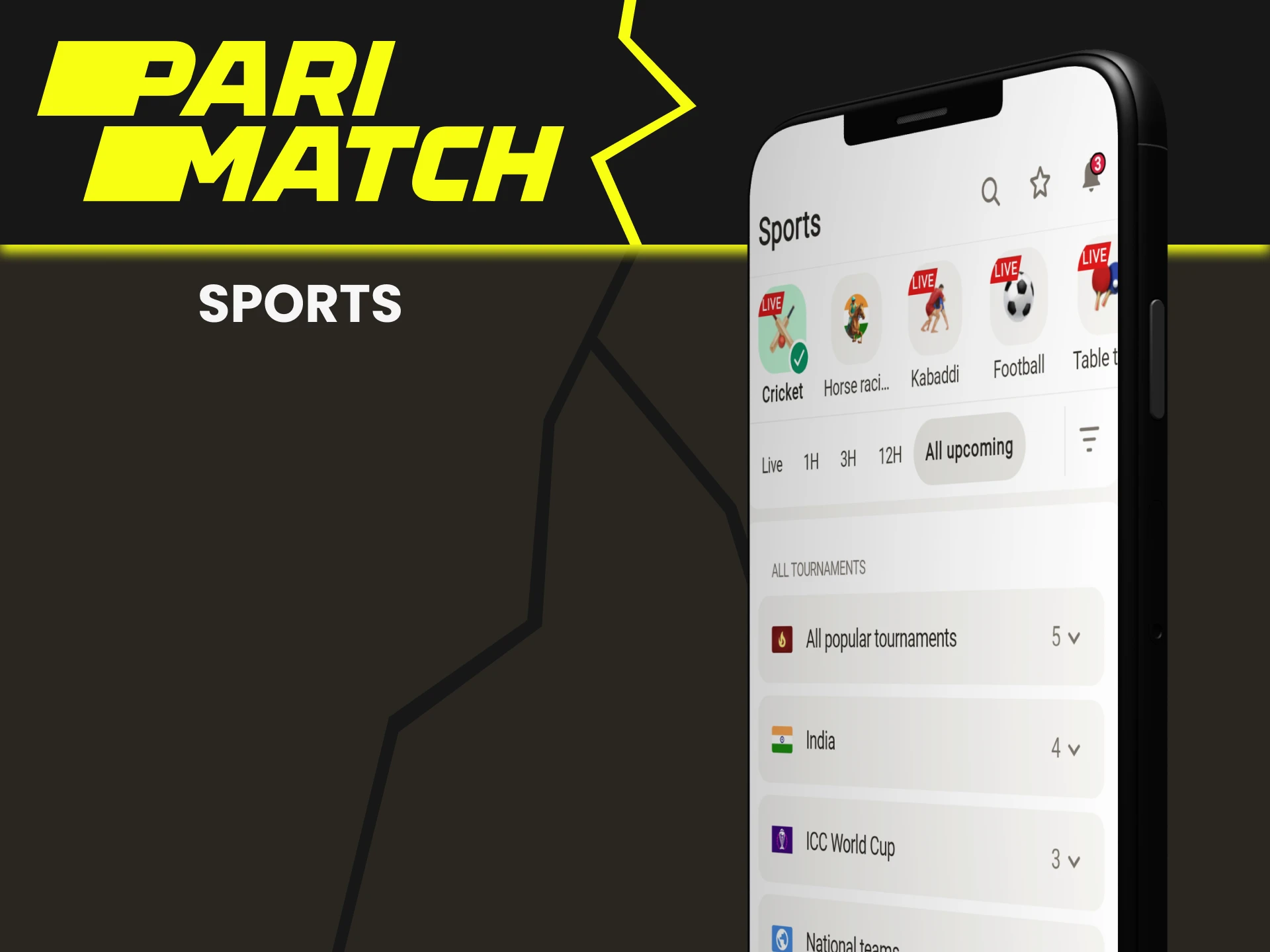 Visit the sports section on Parimatch.