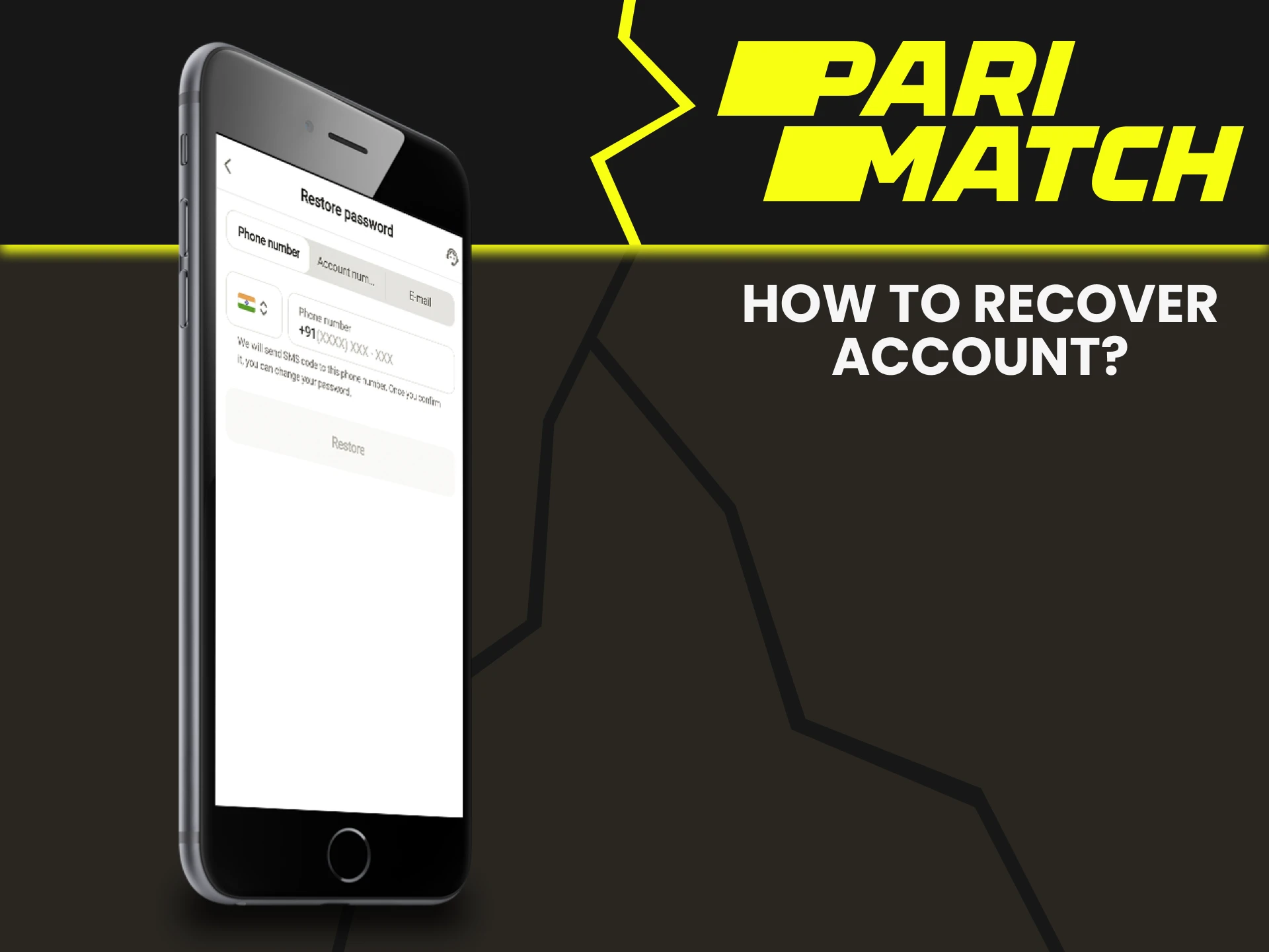 We will show you how to restore your account on Parimatch.