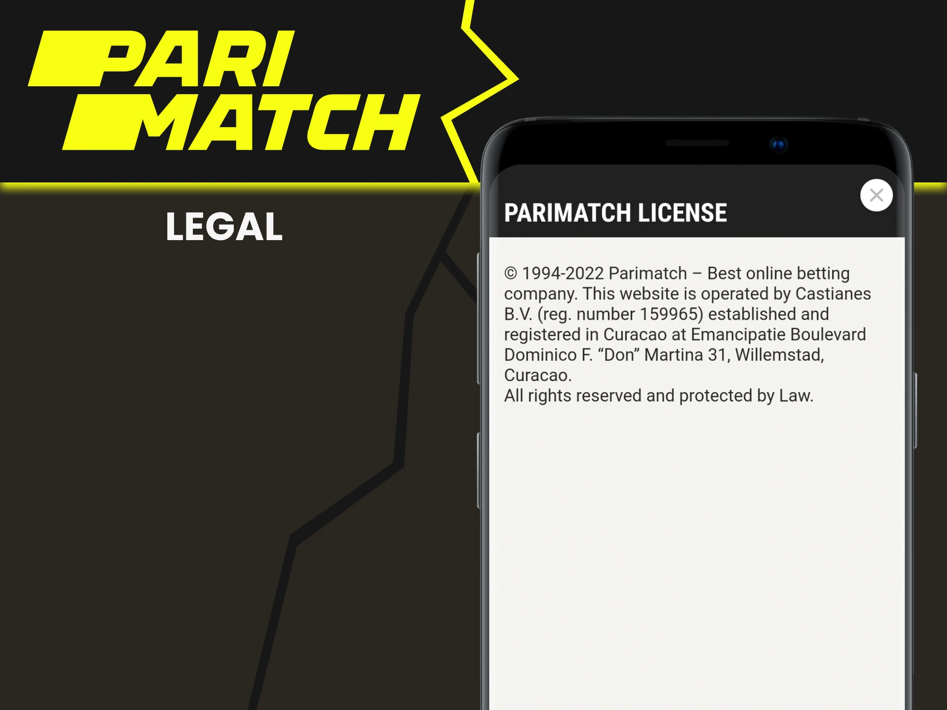 Parimatch has a special license.