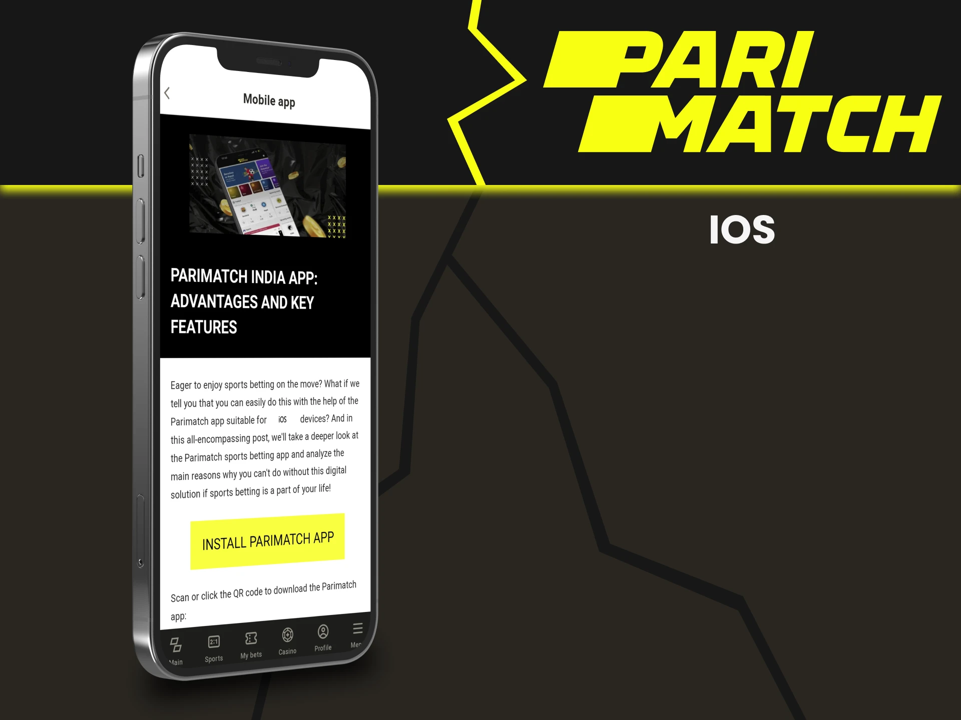 Download the Parimatch app to play Aviator on iOS.