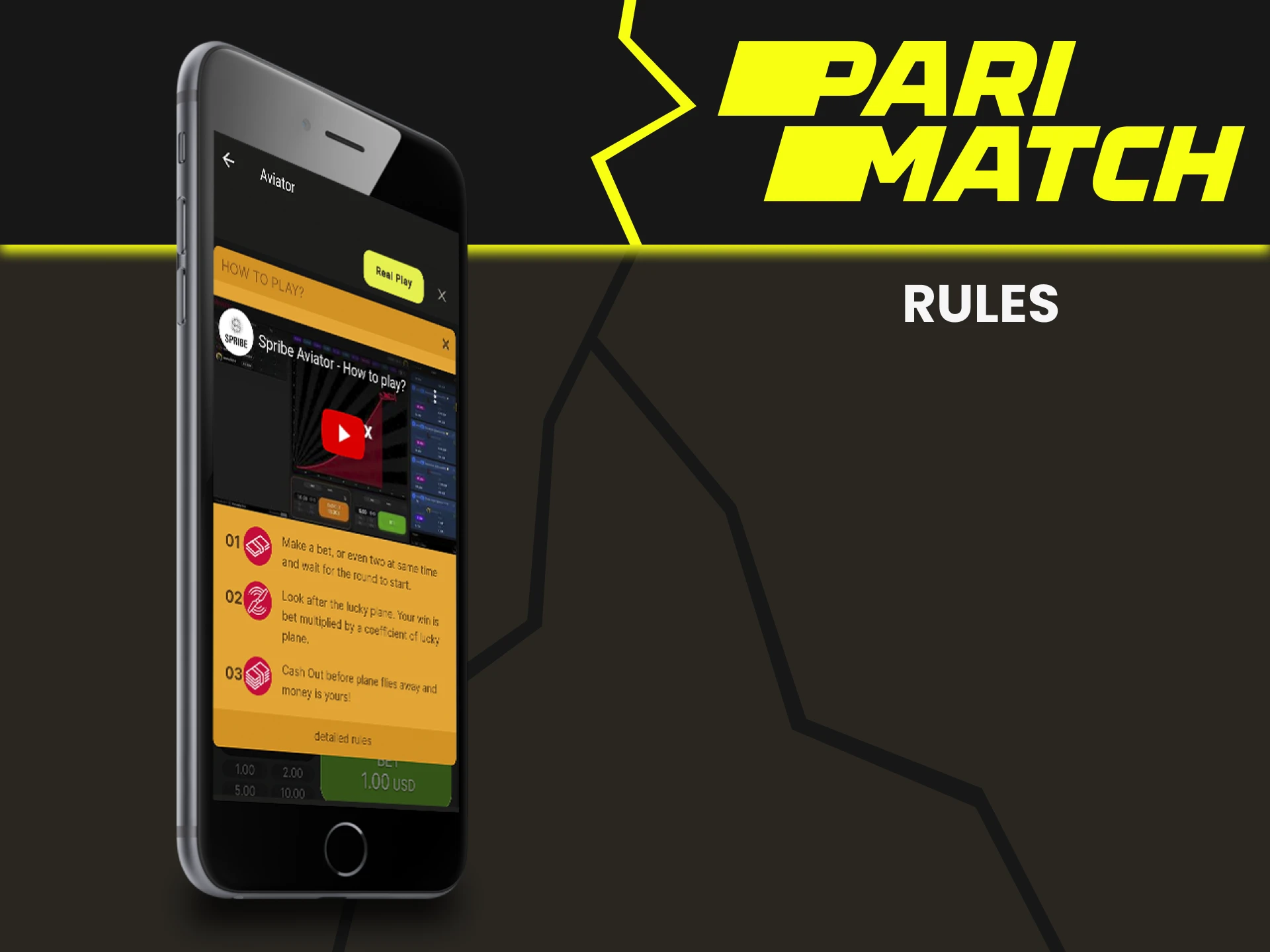 Learn the rules of the Aviator game on Parimatch.