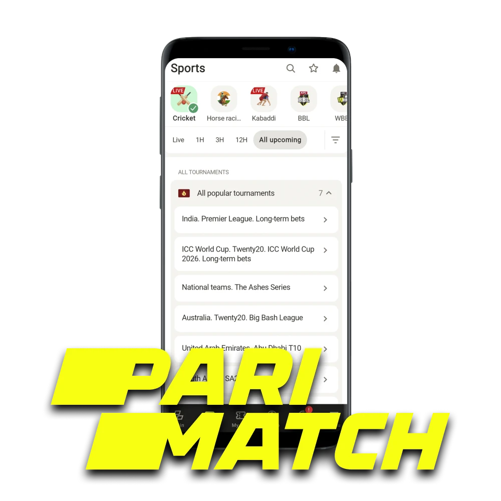 For sports betting, choose cricket from Parimatch.