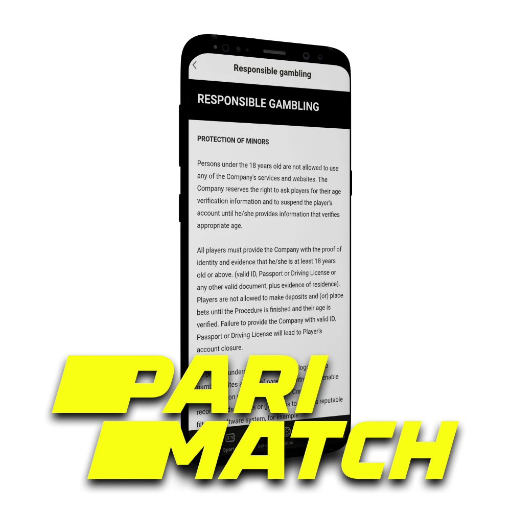 Be responsible when playing and betting on Parimatch.