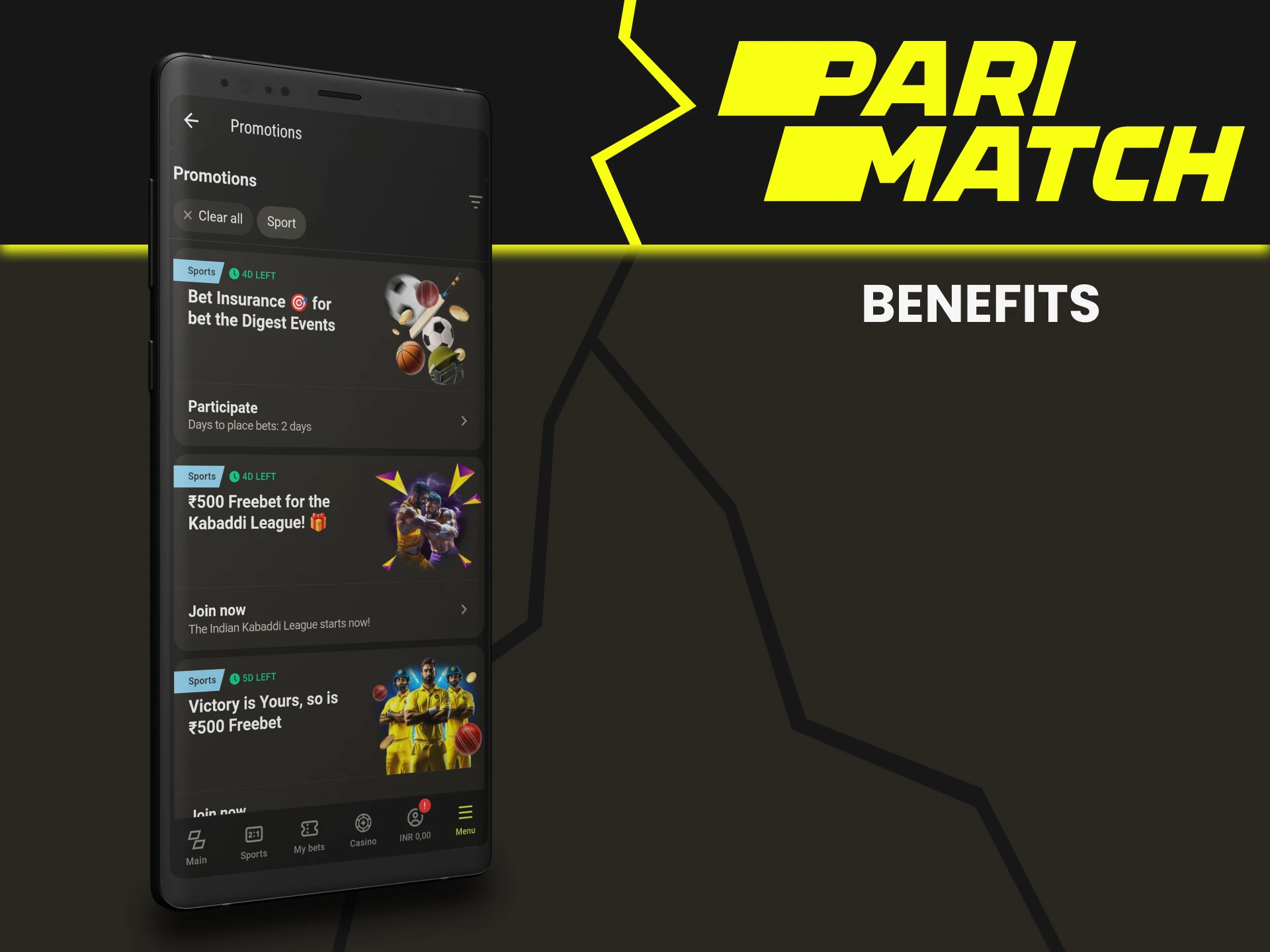 We will tell you about the benefits of Parimatch.