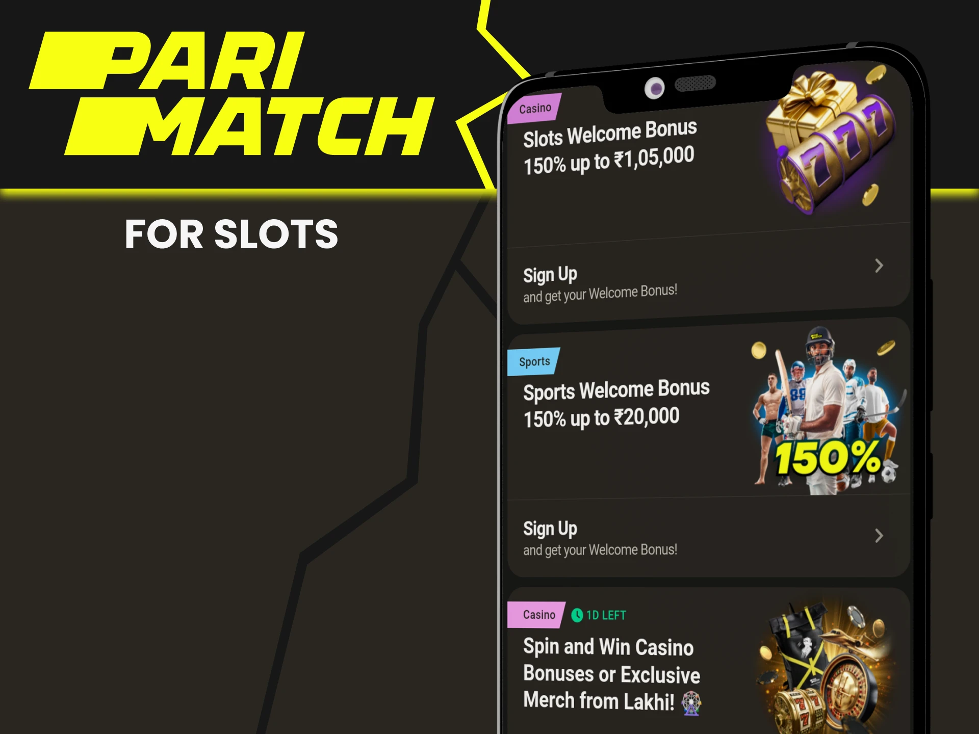 Get a bonus for slots from Parimatch.