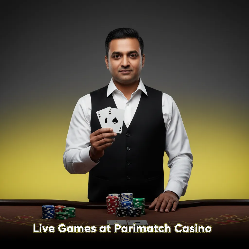 Parimatch Casino live dealer lobby with roulette, blackjack, baccarat, poker, TV games, Andar Bahar, Teen Patti.