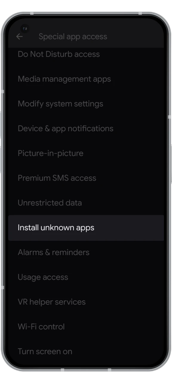 Allow installation from unknown sources to install the Parimatch app.