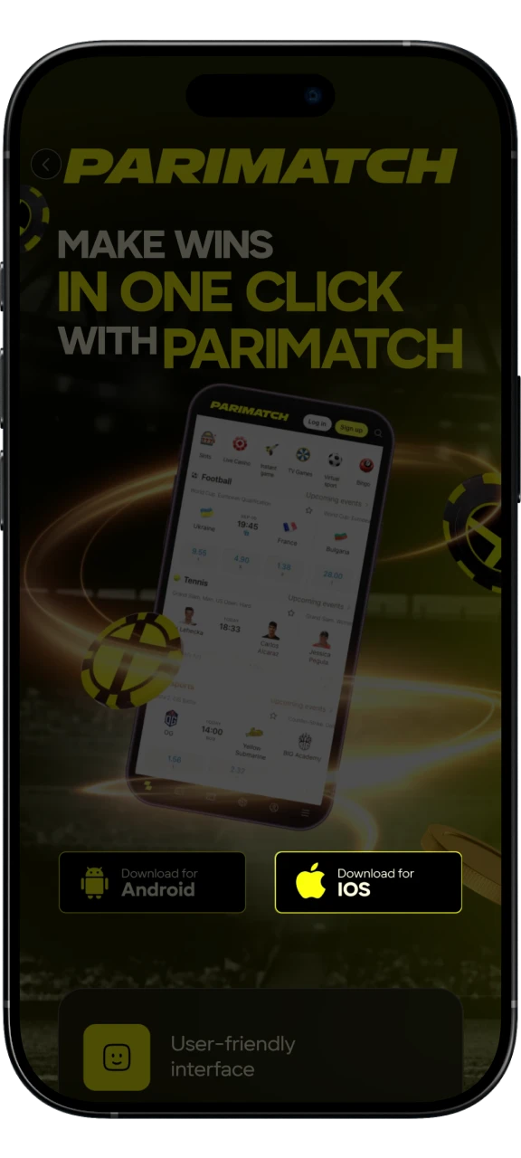 Click Download for iOS to get the Parimatch app.