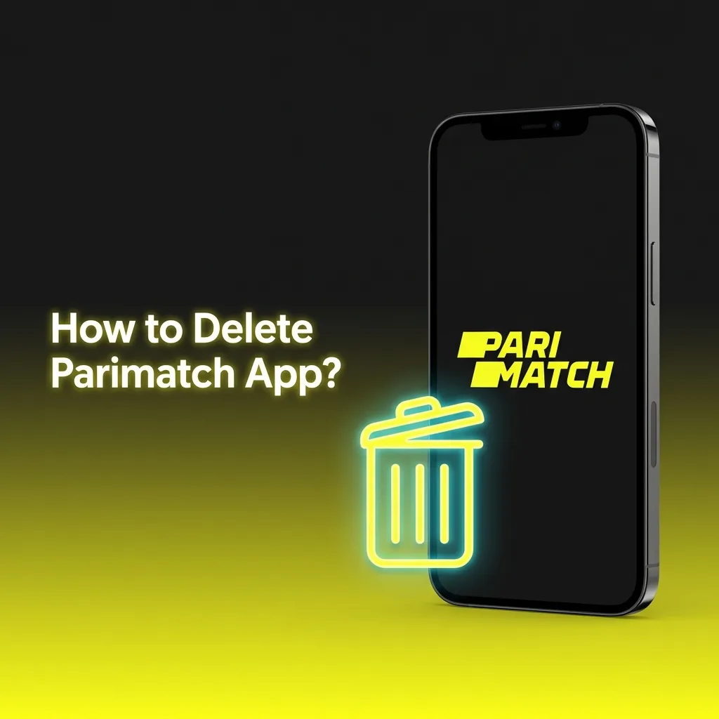 Person uninstalling Parimatch app by dragging icon to delete option on smartphone screen
