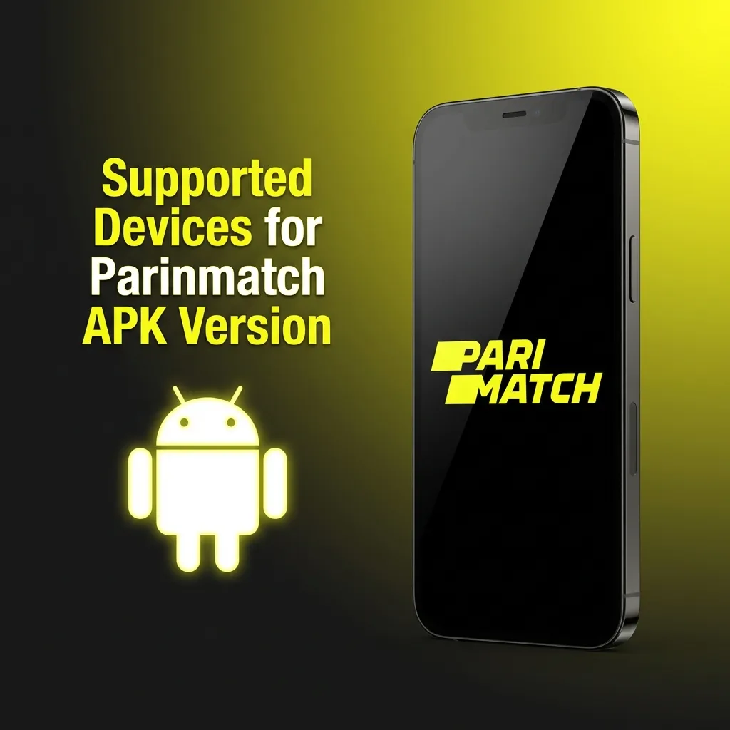 Table showing Parimatch APK compatibility across popular smartphone brands including Samsung, Sony, Huawei, OnePlus, and Xiaomi models