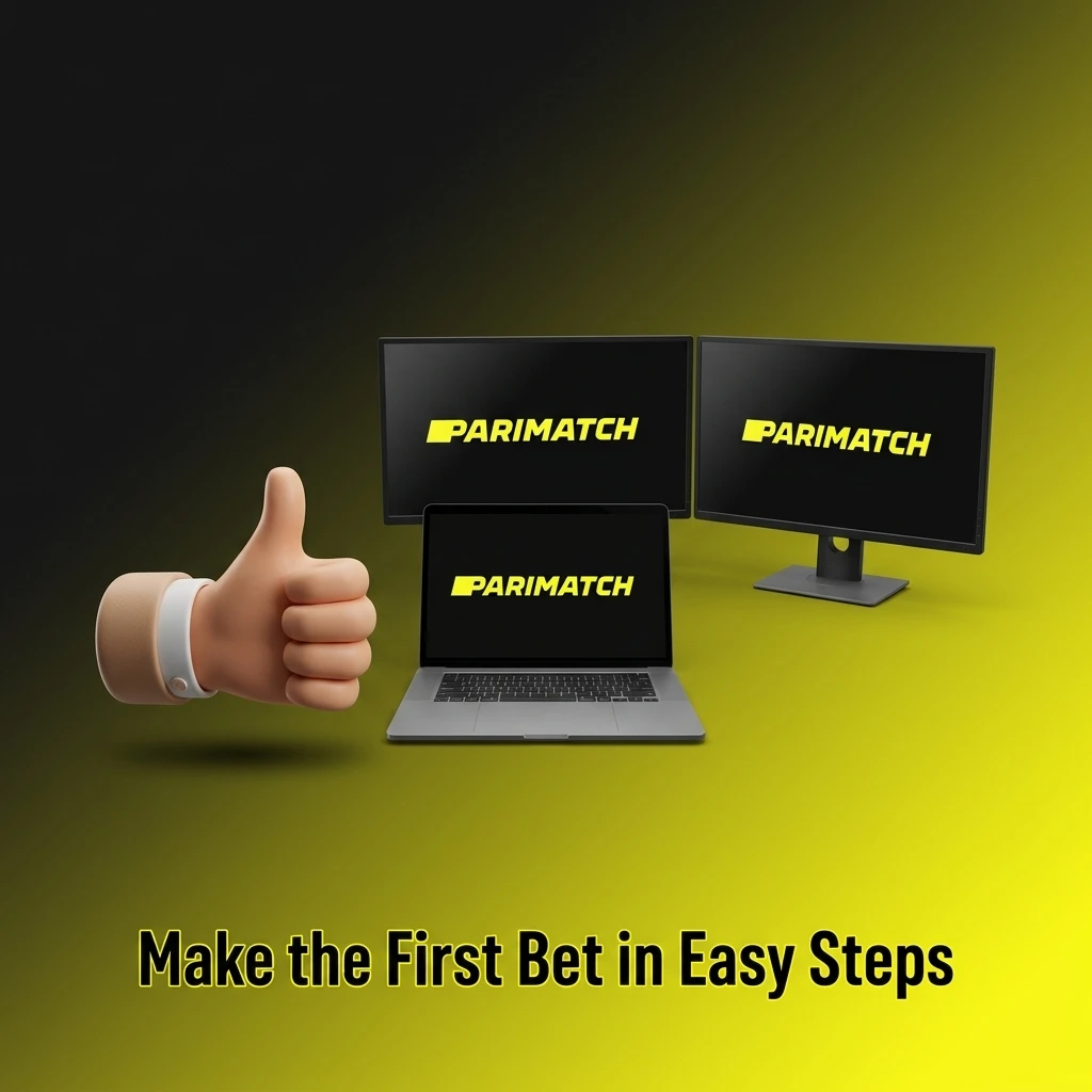 Parimatch first bet guide showing step-by-step sports betting process including selecting odds and placing wager