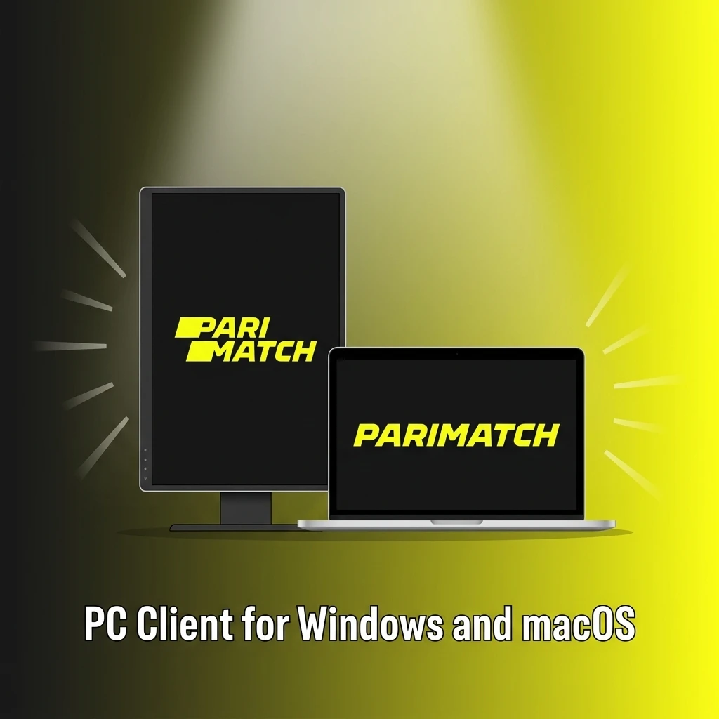 Parimatch PC client on browser for Windows and macOS showing sports betting and casino games interface